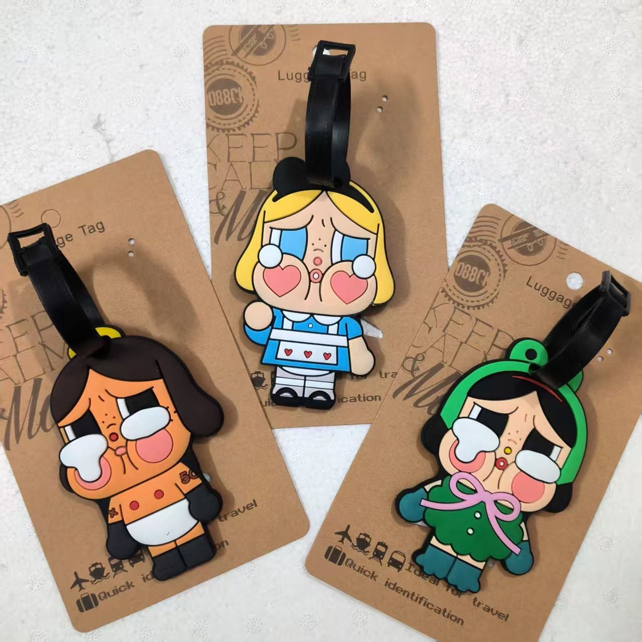 Cry baby luggage tag