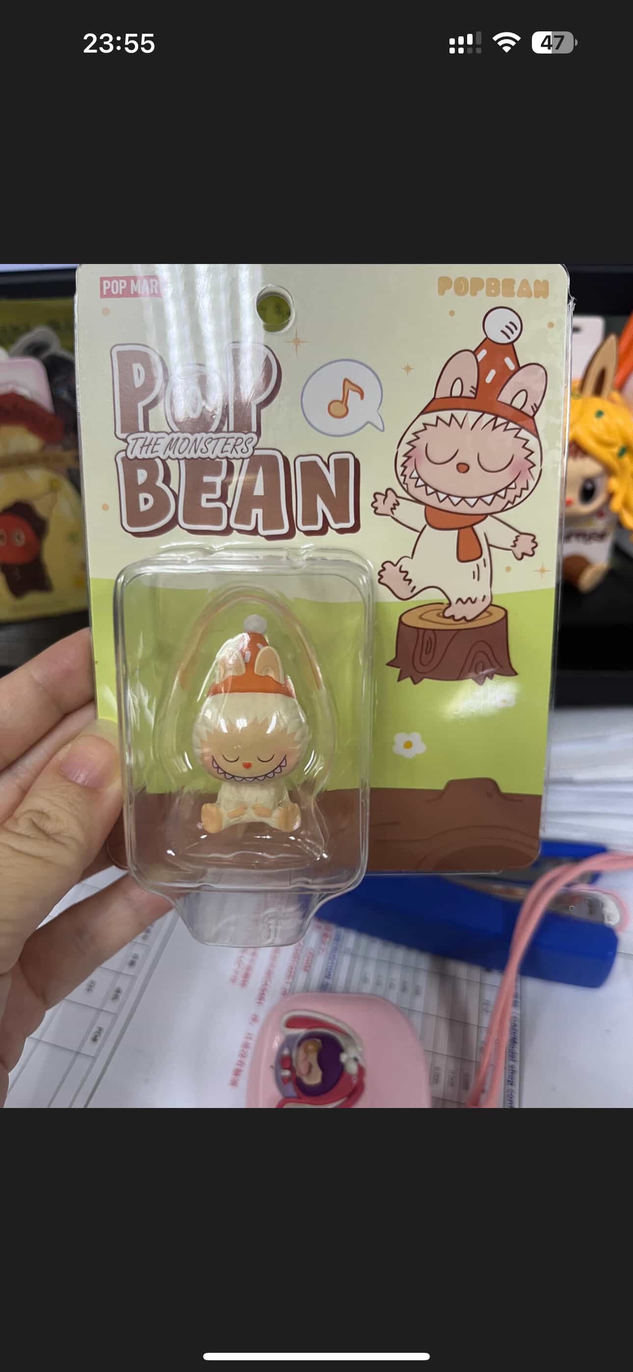 Labubu bean hang card