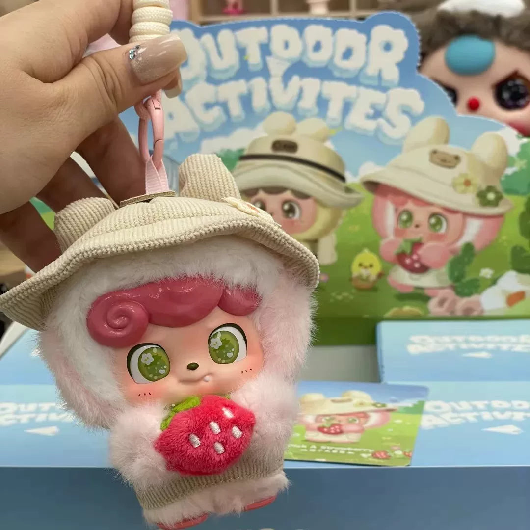 Go out and play today, series, mood fluff monster, plush pendant, figure ornament, doll.