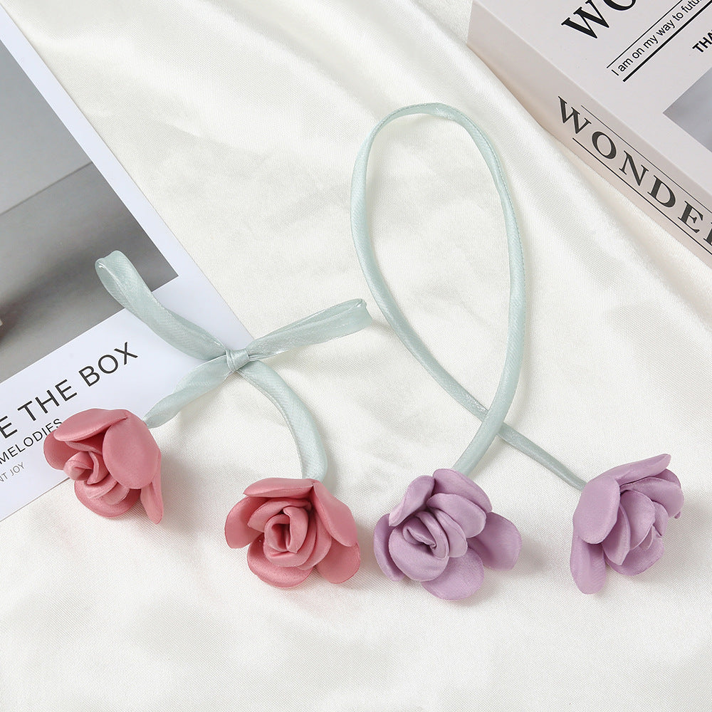 Fabric double-headed bud three-dimensional rose