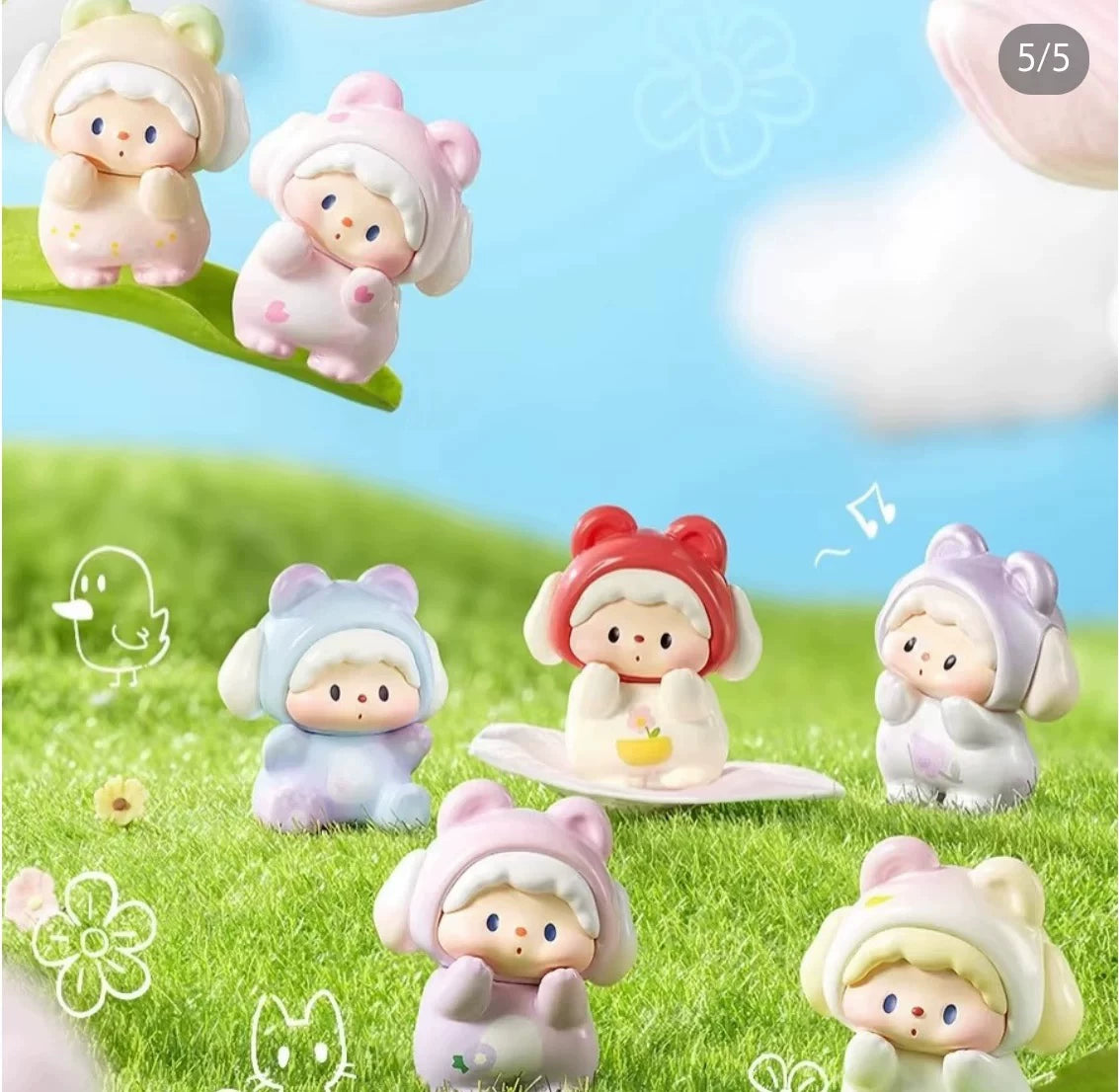 Lulu Dog Second Generation Bear Party Spring Picnic Series Moe Grain Tide Play