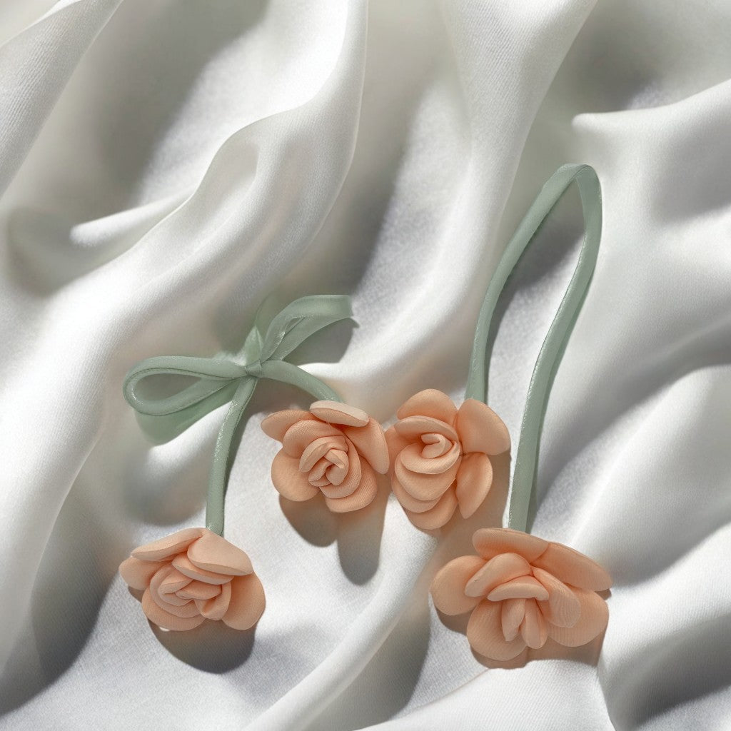 Fabric double-headed bud three-dimensional rose