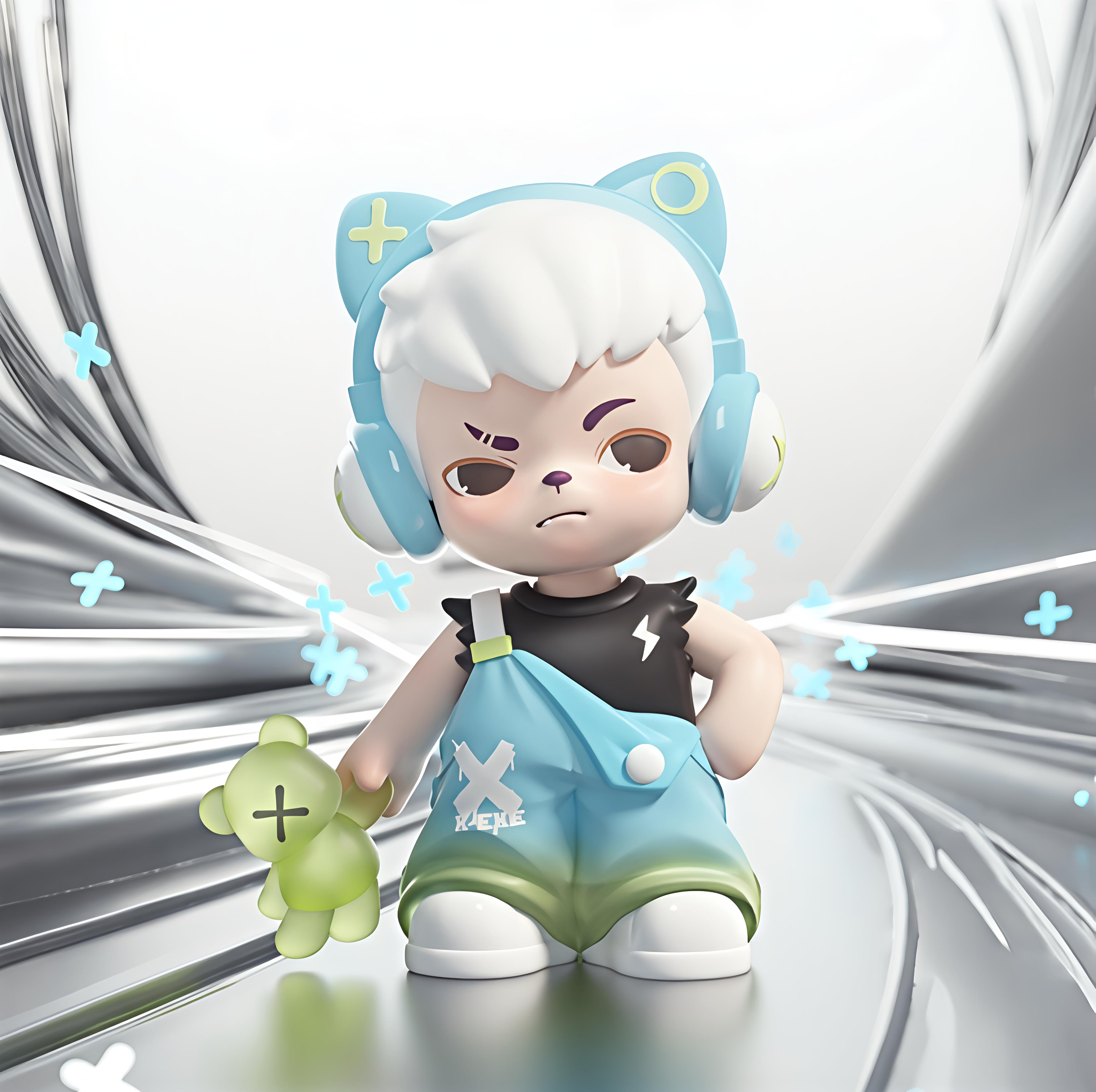 SPACE Rayan brother space-time crack mini series tide play figure doll