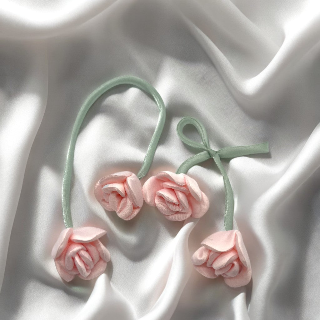 Fabric double-headed bud three-dimensional rose