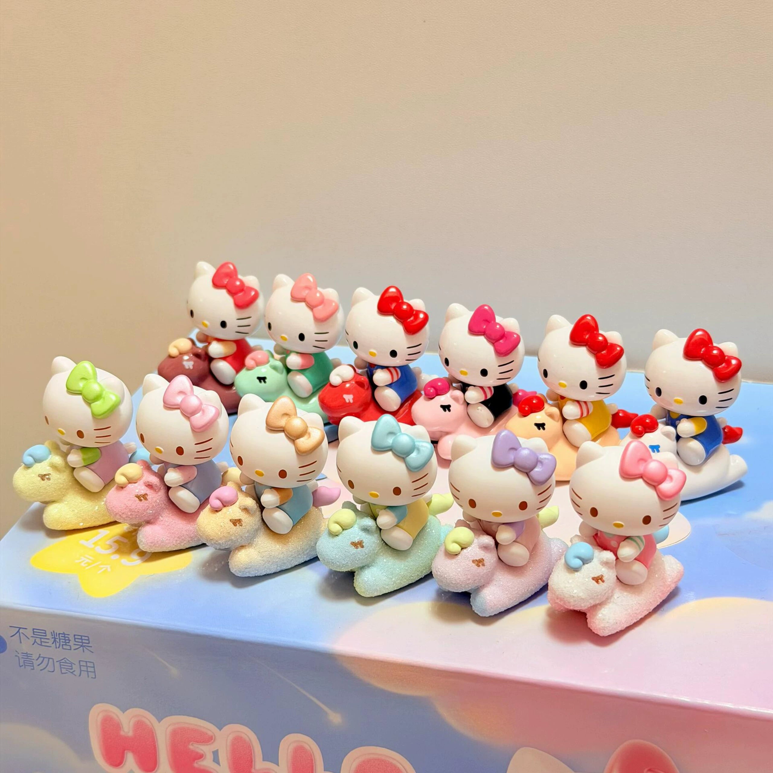 Sanrio childlike pony series cute bean hellokitty figure tide play cute ornament