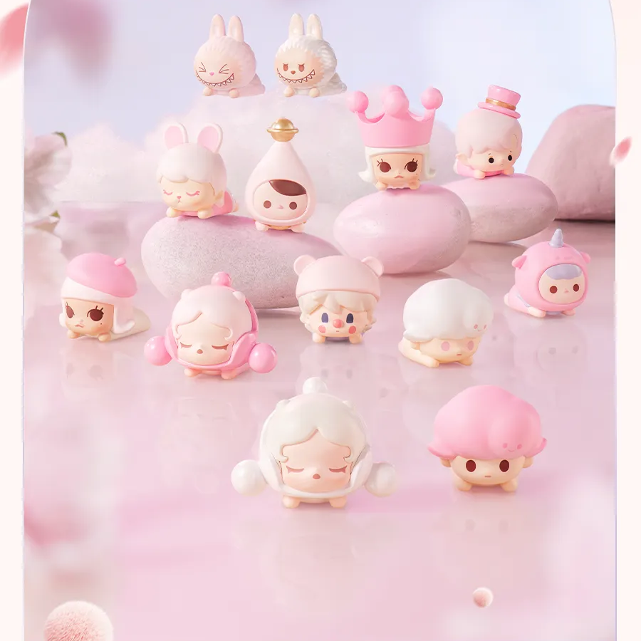 Bubble cute cherry blossom lying posture series