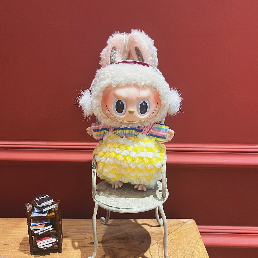 17Cm labubu baby clothes generation vinyl face pendant plush doll for clothes set wholesale price