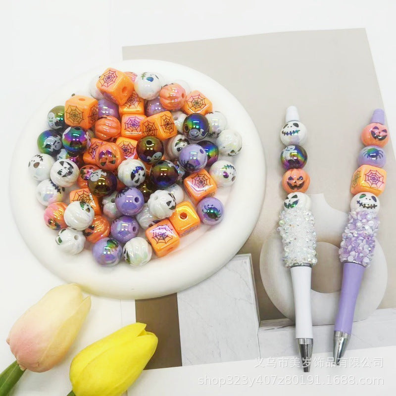 Acrylic Halloween beads DIY bead pen mobile phone chain keychain accessories