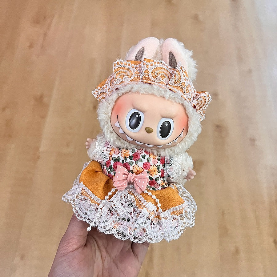 17Cm labubu baby clothes generation vinyl face pendant plush doll for clothes set wholesale price
