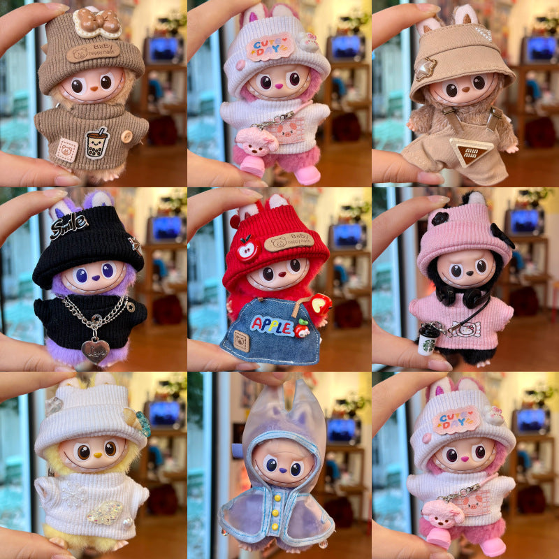 Fourth-generation rabub vinyl doll baby clothes set 4.0 heart password baby clothes cover