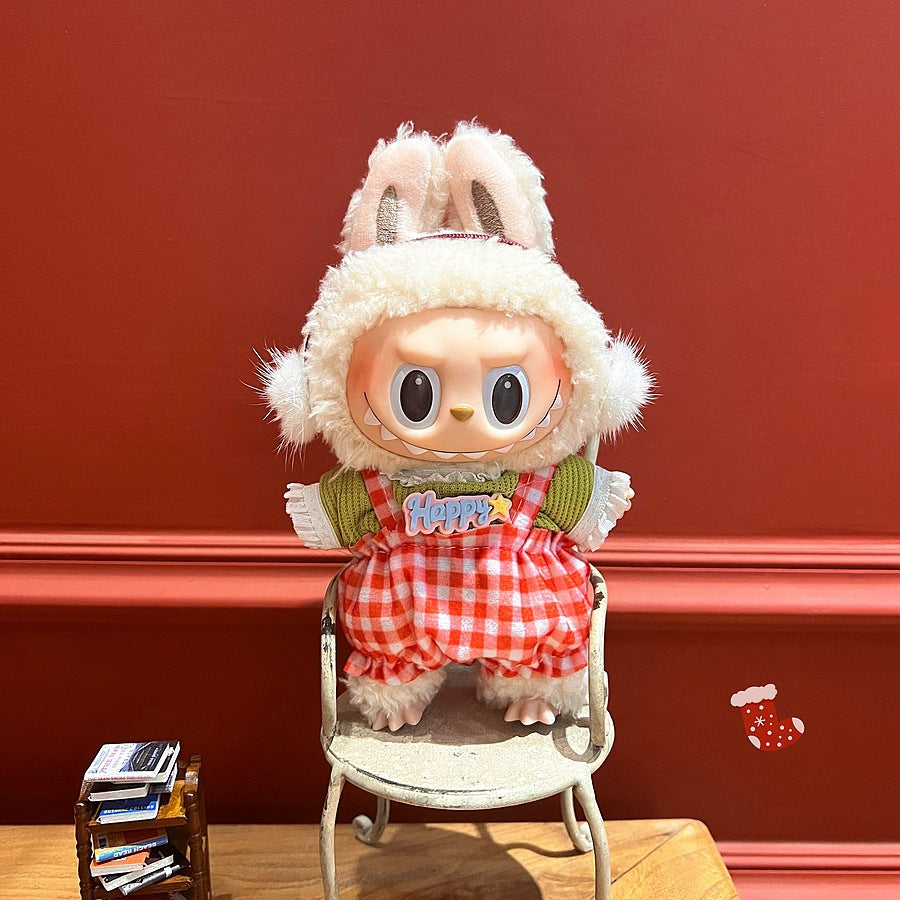 17Cm labubu baby clothes generation vinyl face pendant plush doll for clothes set wholesale price