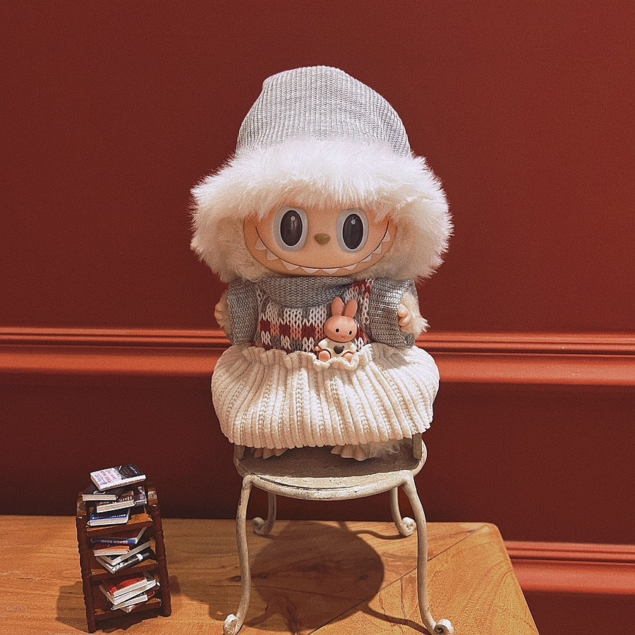 17Cm labubu baby clothes generation vinyl face pendant plush doll for clothes set wholesale price