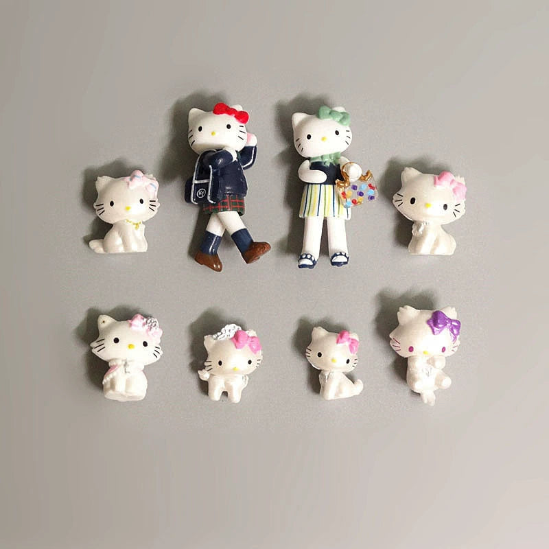 Mini variety, styling pvc cat, small kt black leather doll ornament DIY handmade material