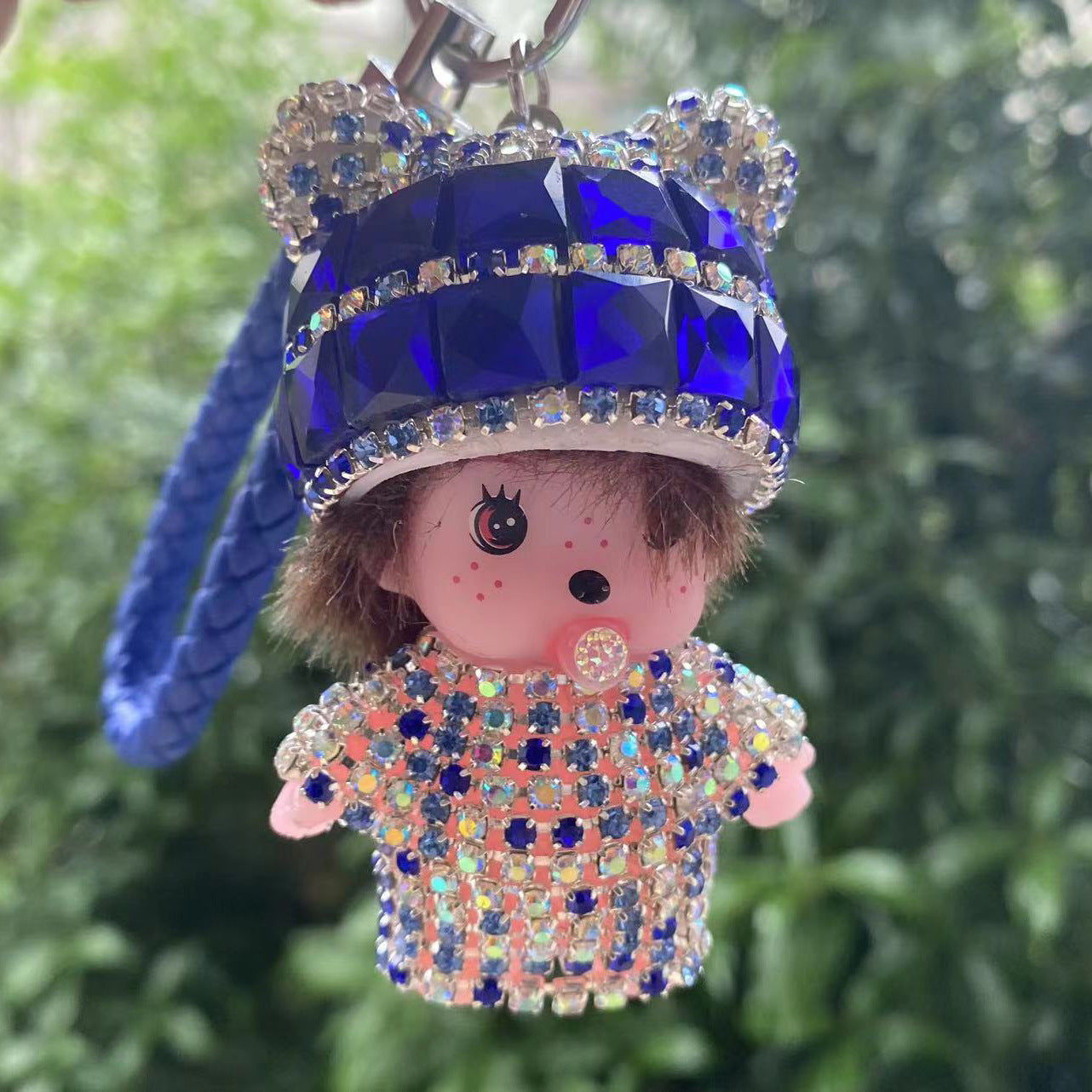 Monchi leather rope keychain