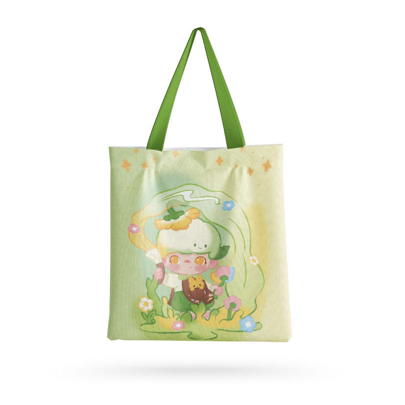 Dimmo cartoon cute ins wind self-printed canvas bag