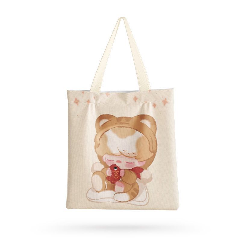 Dimmo cartoon cute ins wind self-printed canvas bag