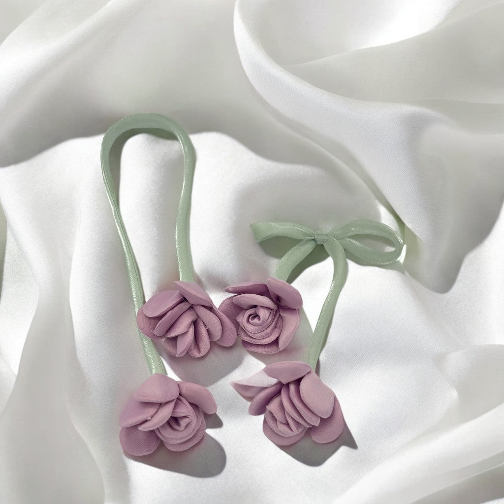 Fabric double-headed bud three-dimensional rose