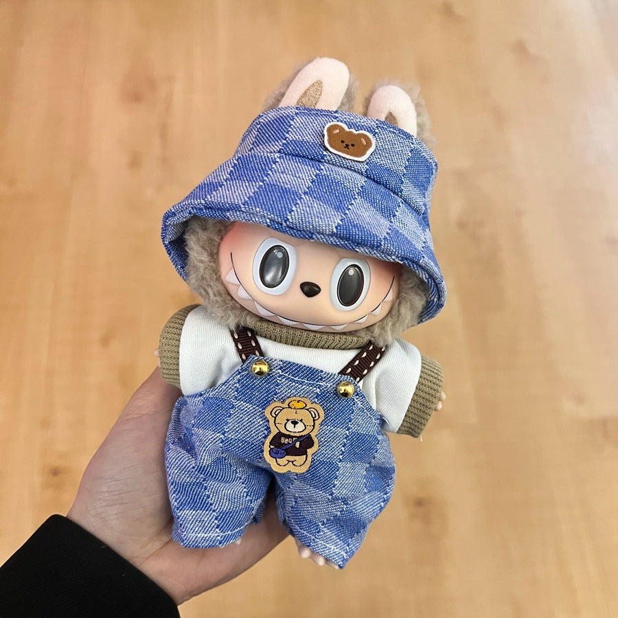 17Cm labubu baby clothes generation vinyl face pendant plush doll for clothes set wholesale price