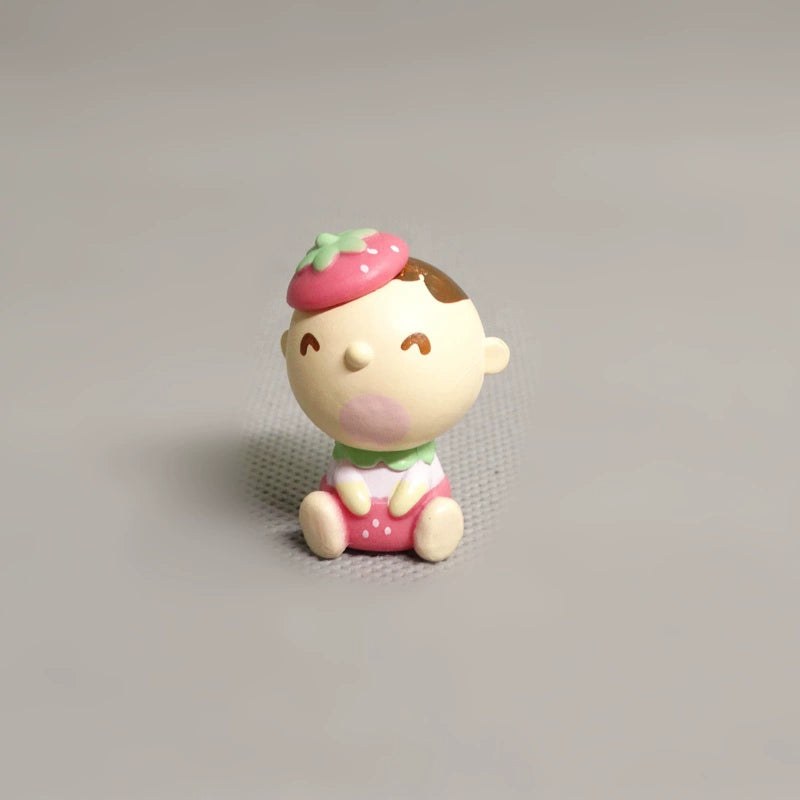 Strawberry dress-up, little sheep, frog doll figure doll scene decorative ornament