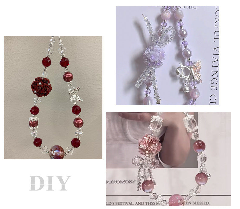 Simulated soft rose clay diamond ball