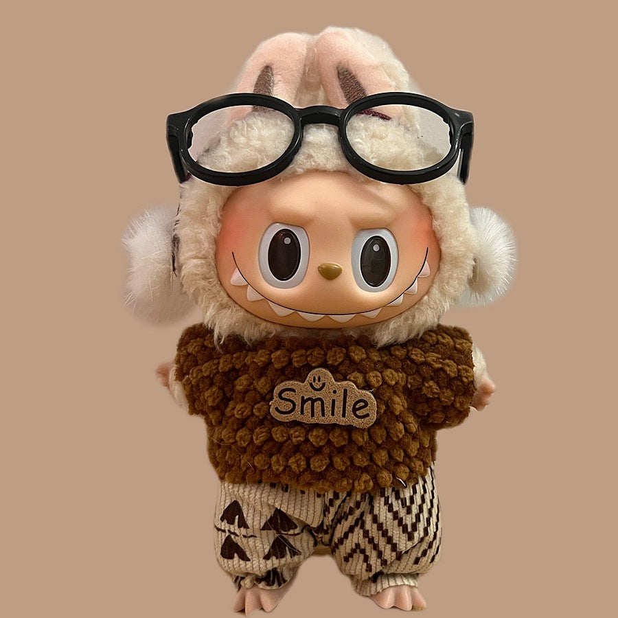 17Cm labubu baby clothes generation vinyl face pendant plush doll for clothes set wholesale price