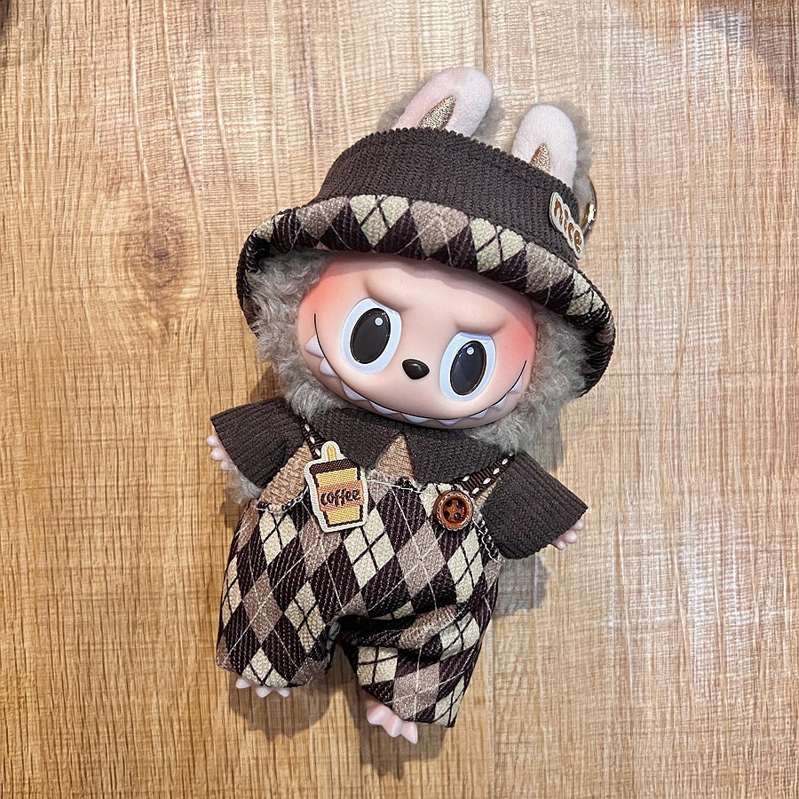 17Cm labubu baby clothes generation vinyl face pendant plush doll for clothes set wholesale price