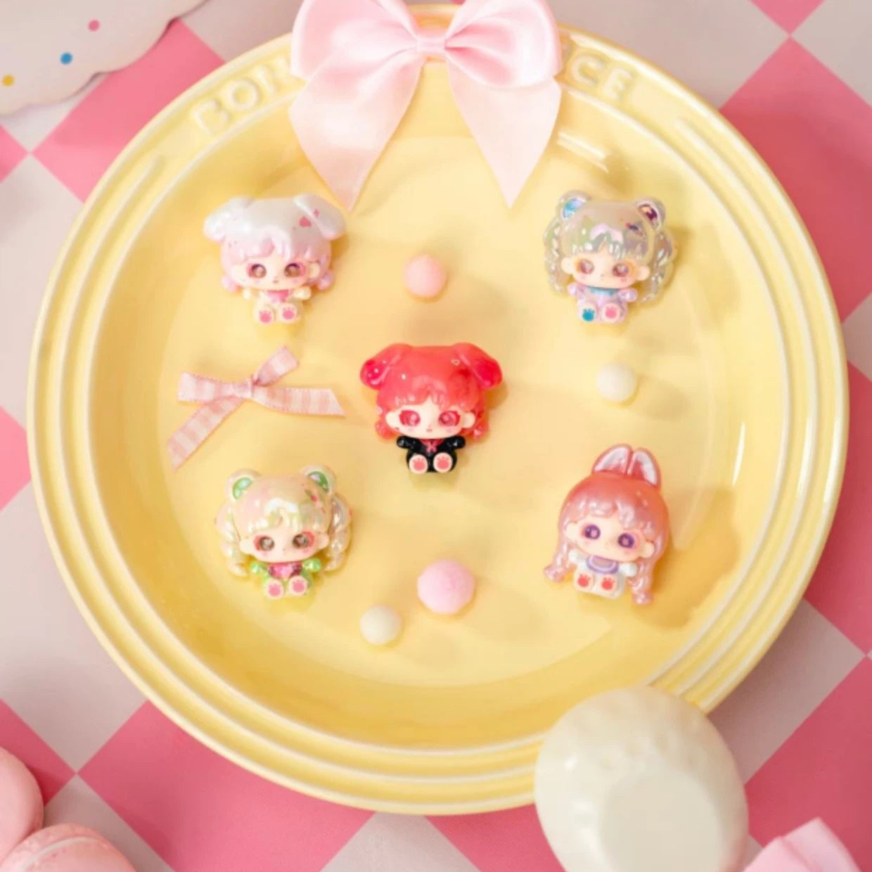 Wokii sweet station series cute grain figure tide play girl gift