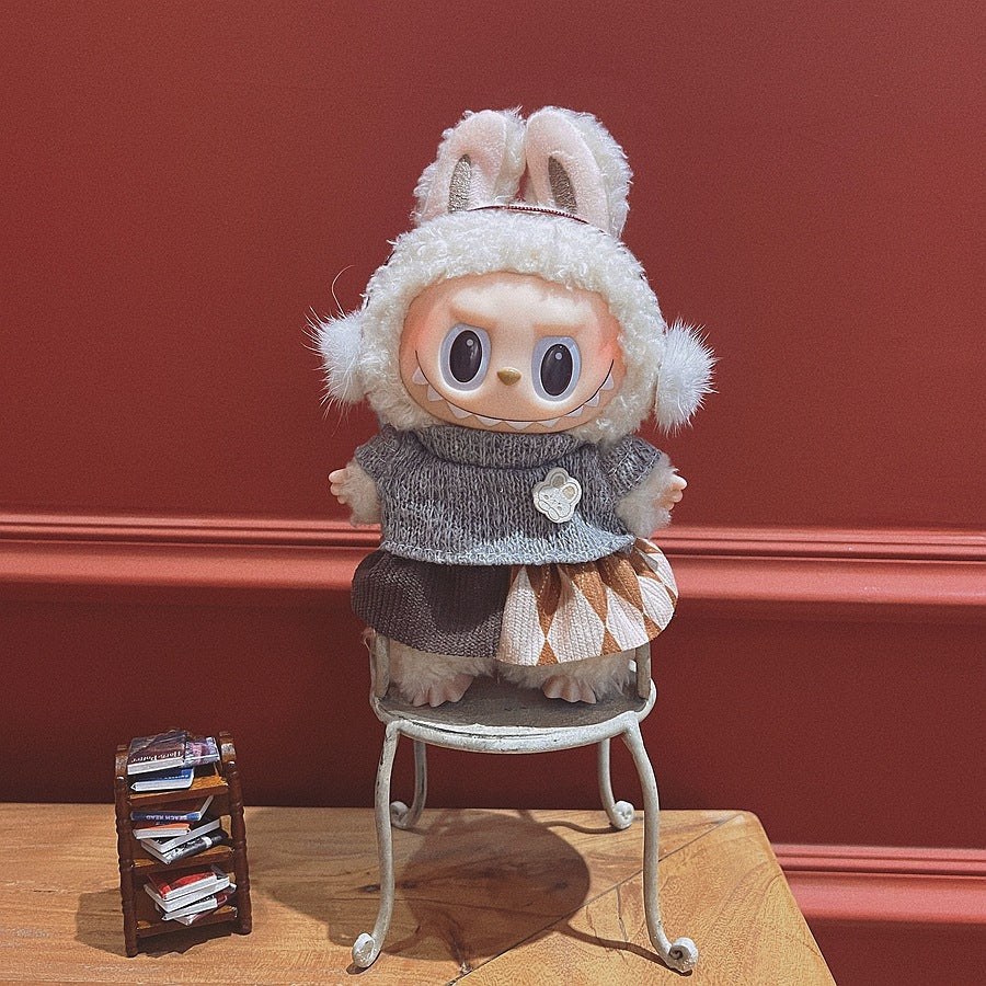 17Cm labubu baby clothes generation vinyl face pendant plush doll for clothes set wholesale price