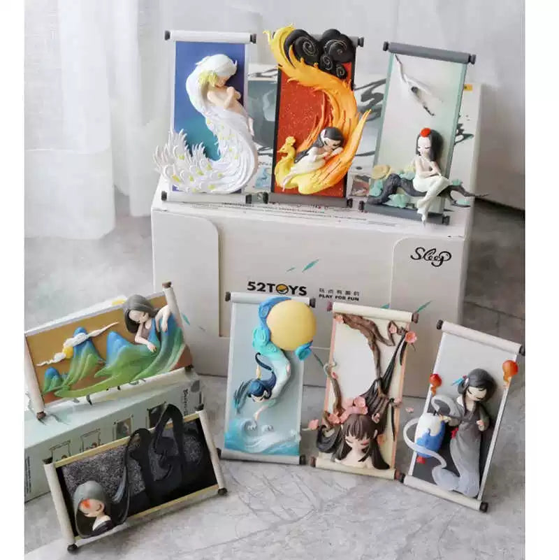 Sleep Oriental Picture Roll Series National Style Tide Play Figure Refrigerator Sticker Cute Gift Ornament