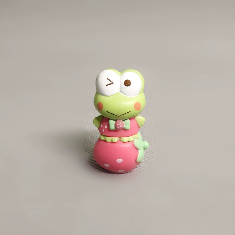 Strawberry dress-up, little sheep, frog doll figure doll scene decorative ornament