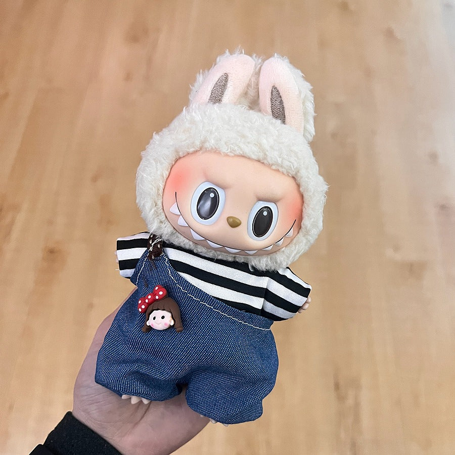 17Cm labubu baby clothes generation vinyl face pendant plush doll for clothes set wholesale price