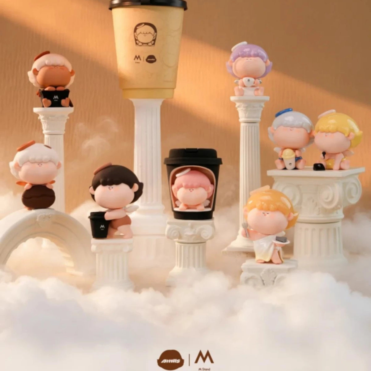 Amalilis, this cup floats a series of cute doll ornaments, figure tide play gifts.