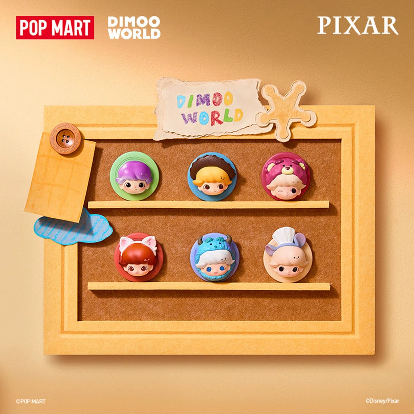 DIMOO WORLD PIXAR joint series magnetic mobile phone holder