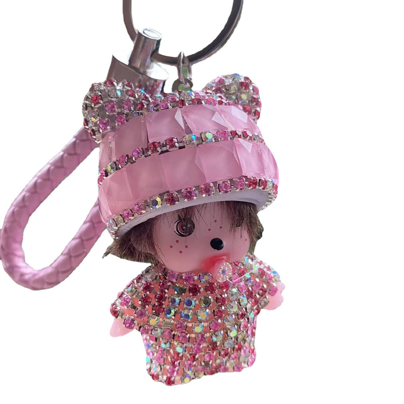 Monchi leather rope keychain