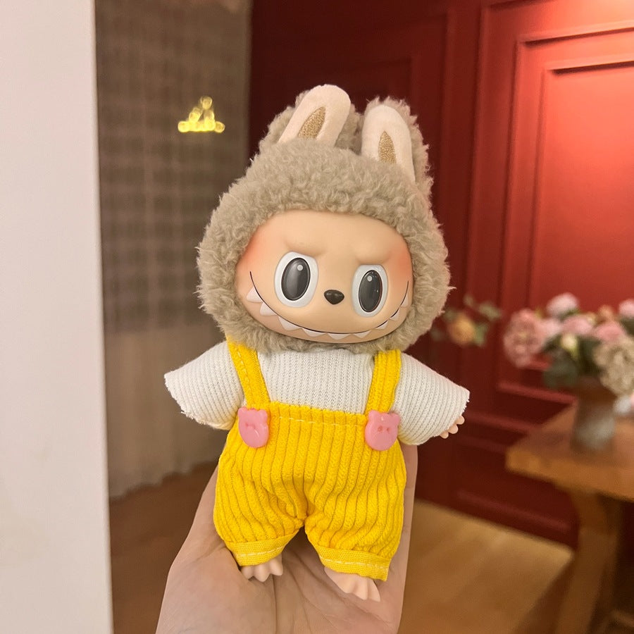 17Cm labubu baby clothes generation vinyl face pendant plush doll for clothes set wholesale price