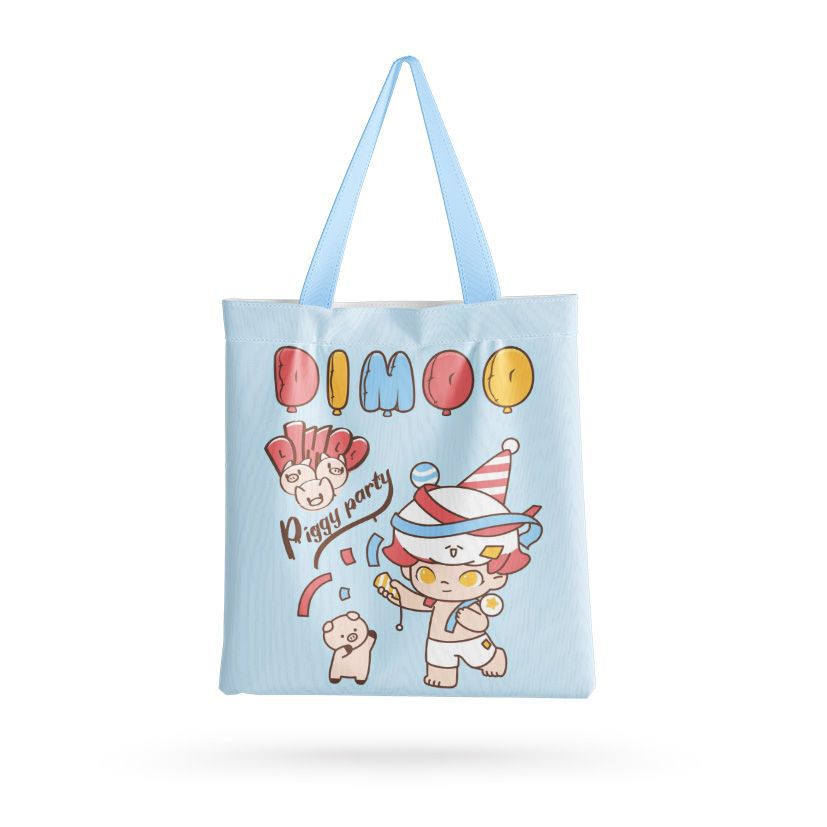 Dimmo cartoon cute ins wind self-printed canvas bag