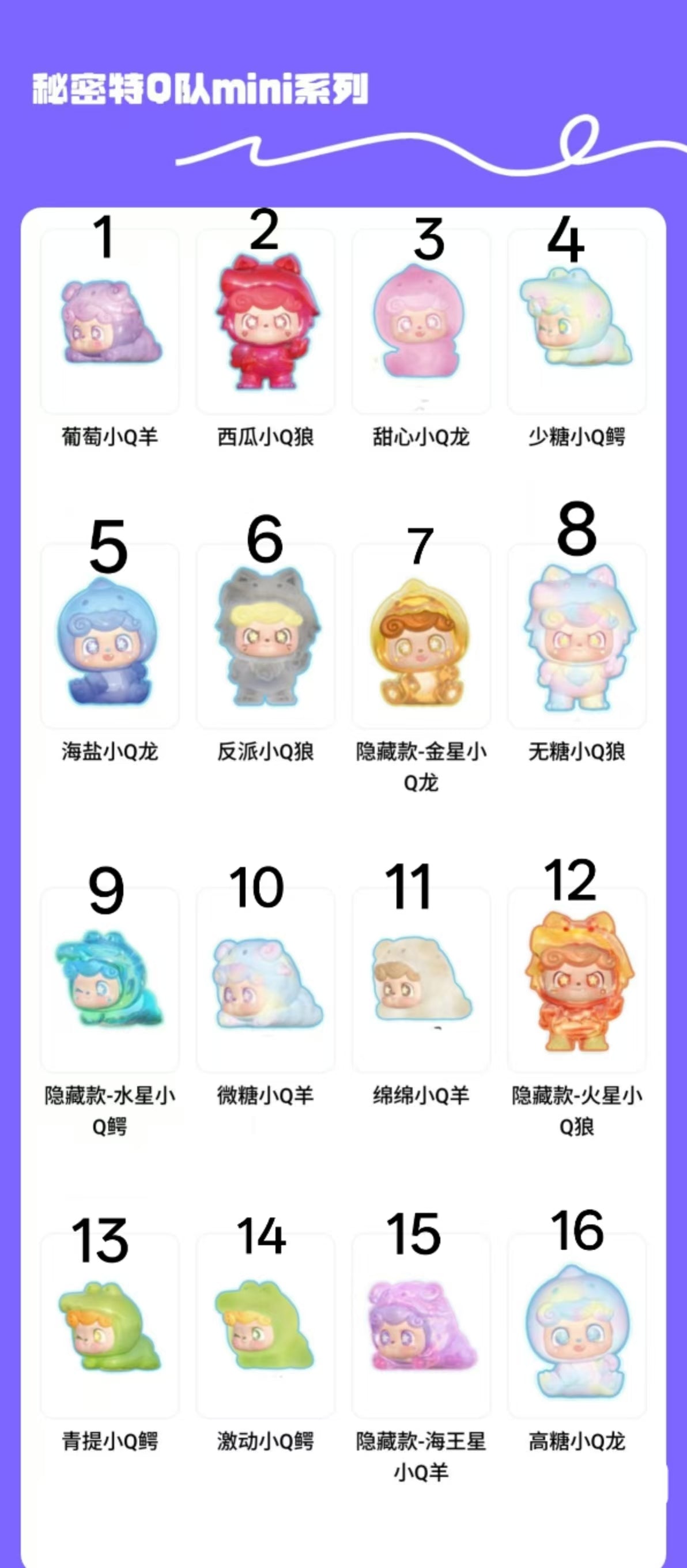 Qkid Secret Q‑Team Mini‑Series Trendy‑Play Figurines
