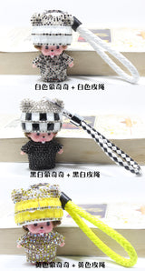 Monchi leather rope keychain