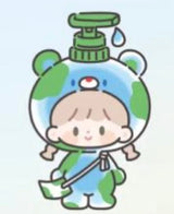 Zhuo Dawang I love bathing department tide play figure cute ornament