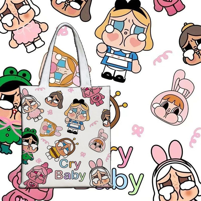 Crying baby tote bag
