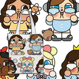 Crying baby tote bag