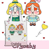 Crying baby tote bag