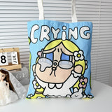 crying baby canvas bag