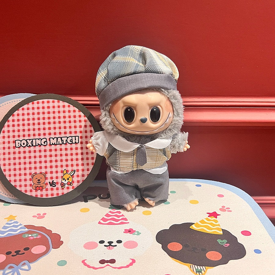 17Cm labubu baby clothes generation vinyl face pendant plush doll for clothes set wholesale price