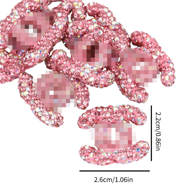 Terracotta Rhinestone Double C