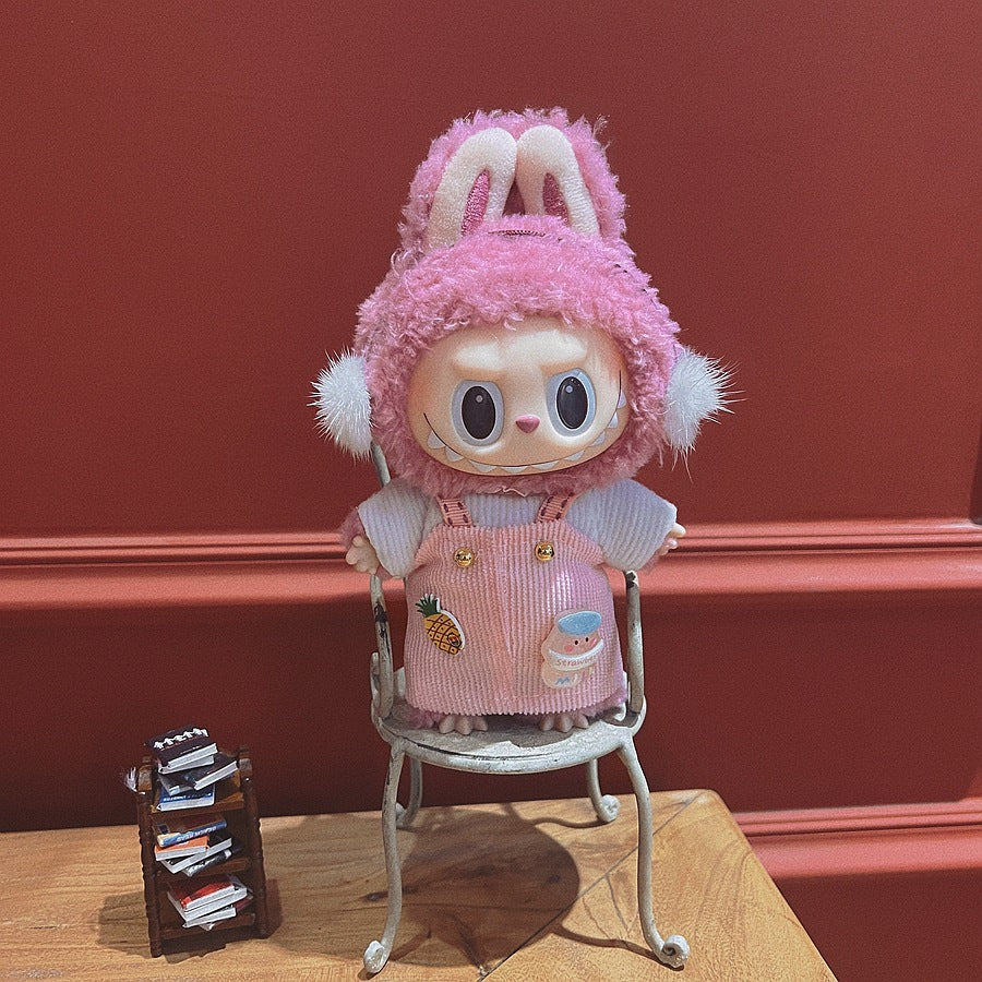 17Cm labubu baby clothes generation vinyl face pendant plush doll for clothes set wholesale price