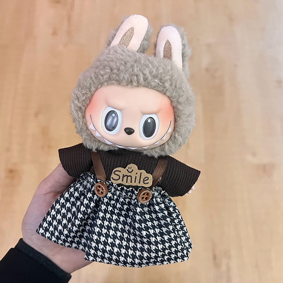 17Cm labubu baby clothes generation vinyl face pendant plush doll for clothes set wholesale price