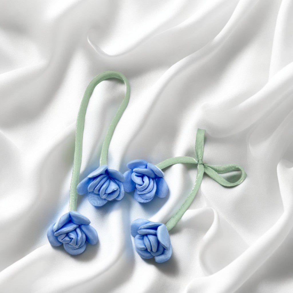 Fabric double-headed bud three-dimensional rose