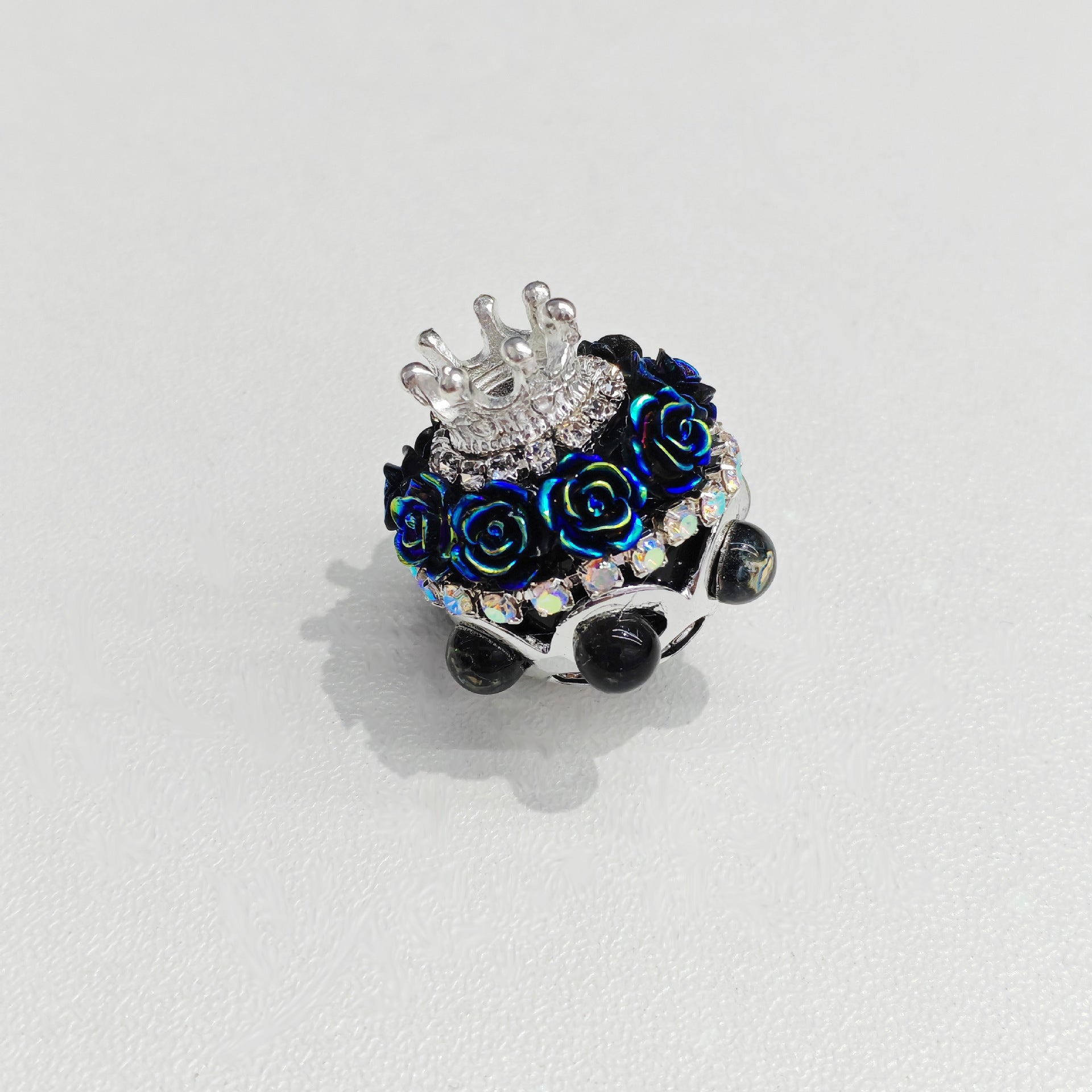 Heavy Industry Pearl Flower Crown Diamond Ball Soft Pottery Straight Hole Beads