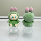 Gradual change color mini flocking labubu